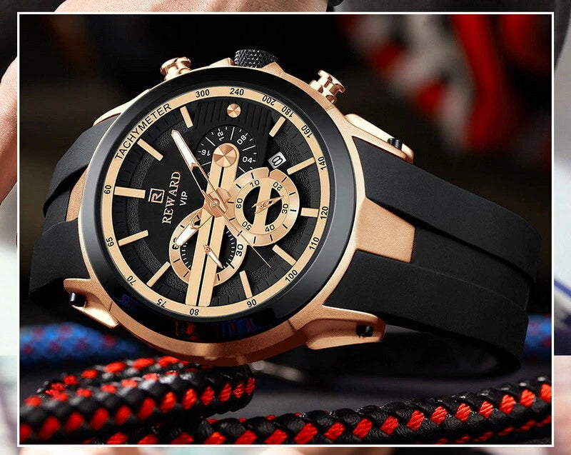REWARD  Chronograph Sport Watch – Premium Silicone Band
