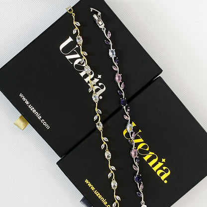 Floréve | Floral Crystal Bracelet | Uzenia