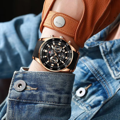 Reward VIP Luxury Watch Silver And Blue Stainless Steel Strap