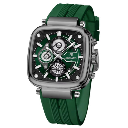 Reward Green VIP Square Sport Chronograph for Men